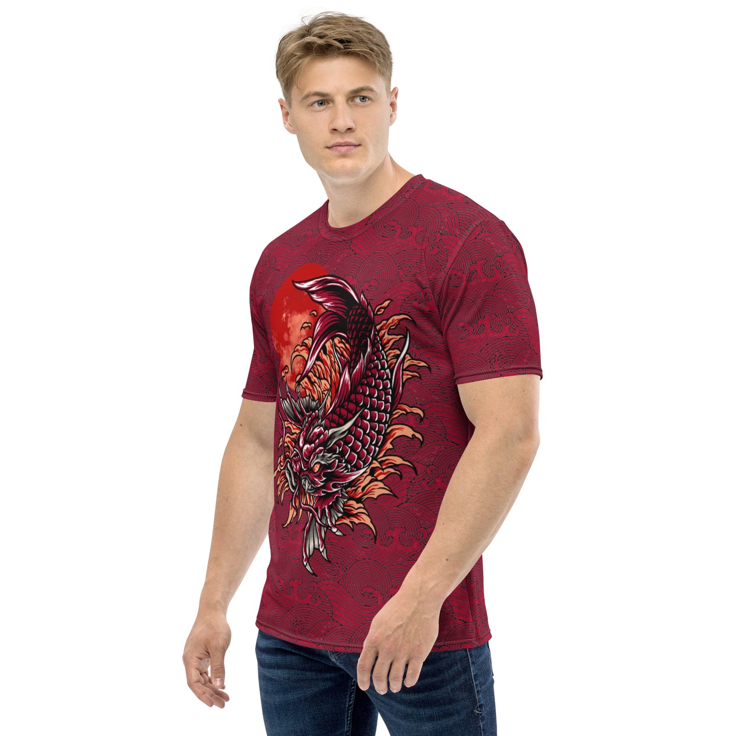 Japanese Dragon Fish Poly Men's T-shirt