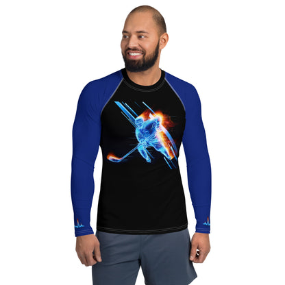 Dark Blue Hockey Men's Rash Guard