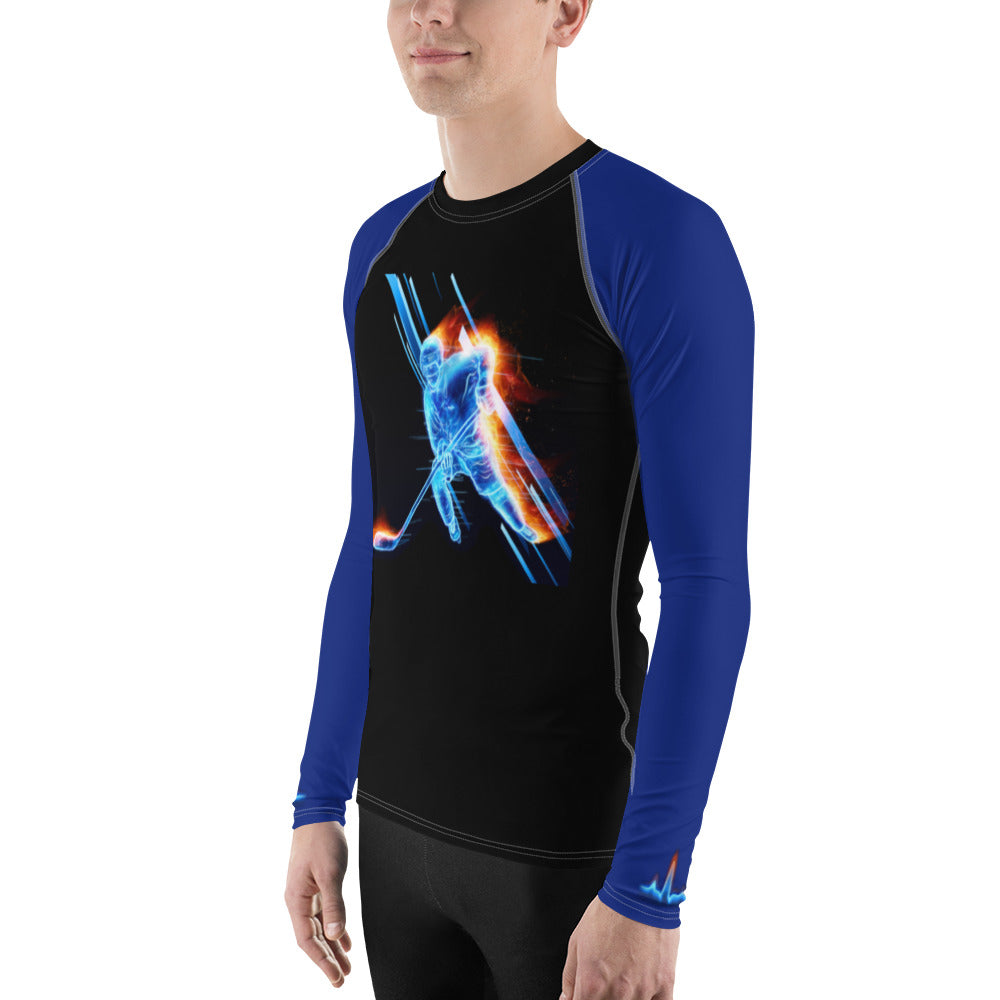 Dark Blue Hockey Men's Rash Guard