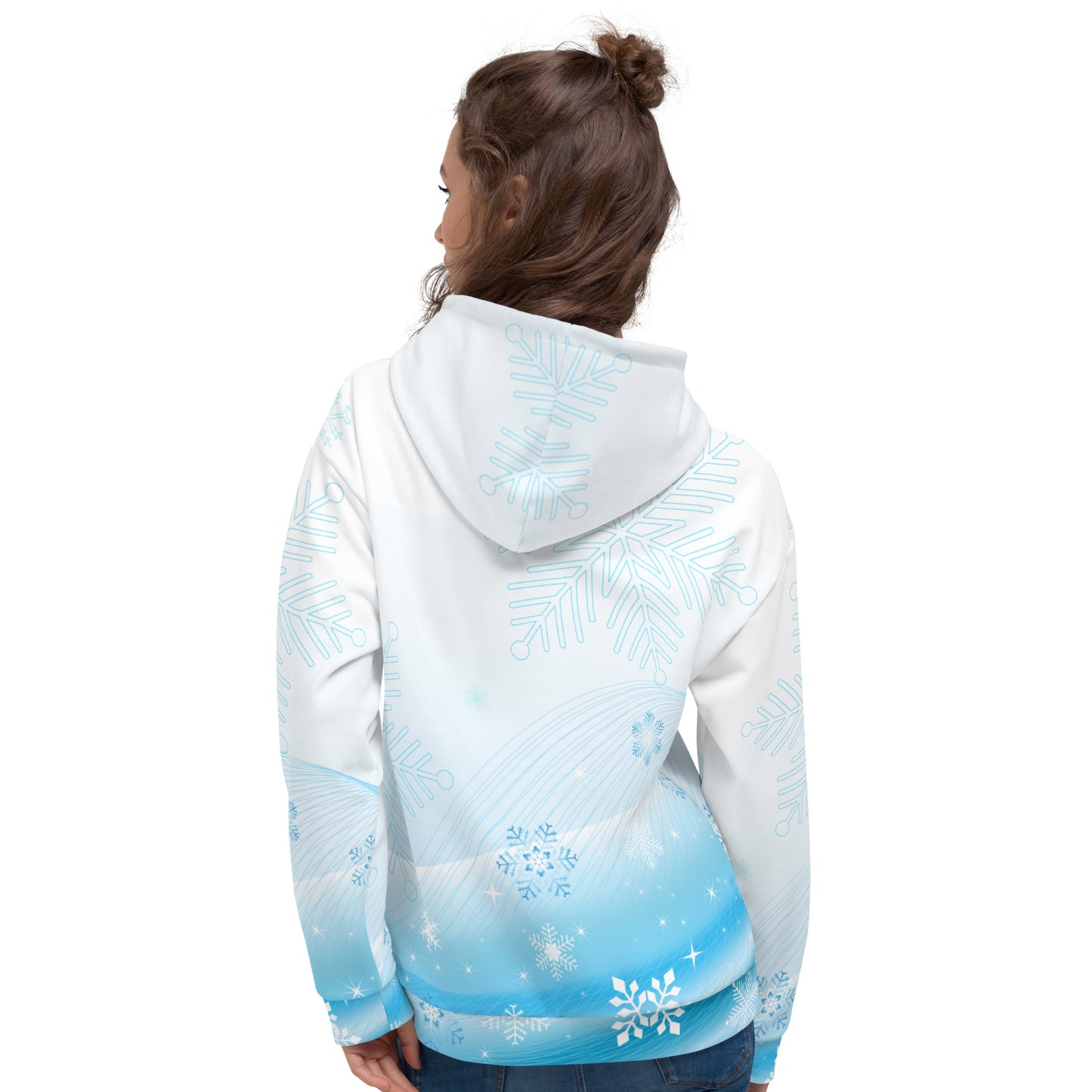 Blue Winter Fox Unisex Hoodie
