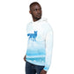 Blue Winter Fox Unisex Hoodie