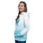 Blue Winter Fox Unisex Hoodie