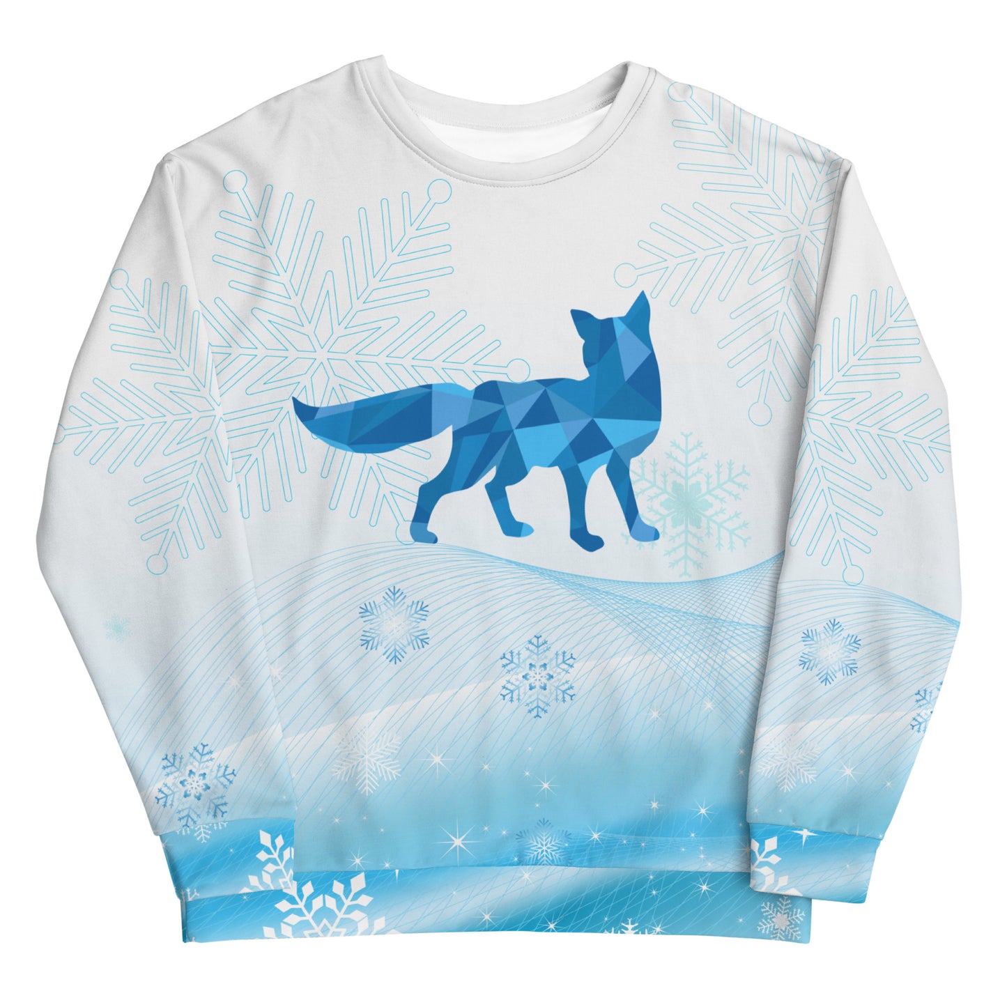 Blue Winter Fox Unisex Sweatshirt