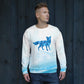 Blue Winter Fox Unisex Sweatshirt
