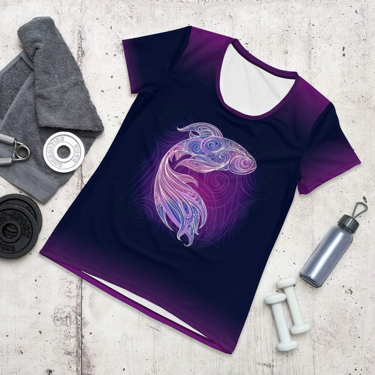 Purple Koi Women's Athletic T-shirt