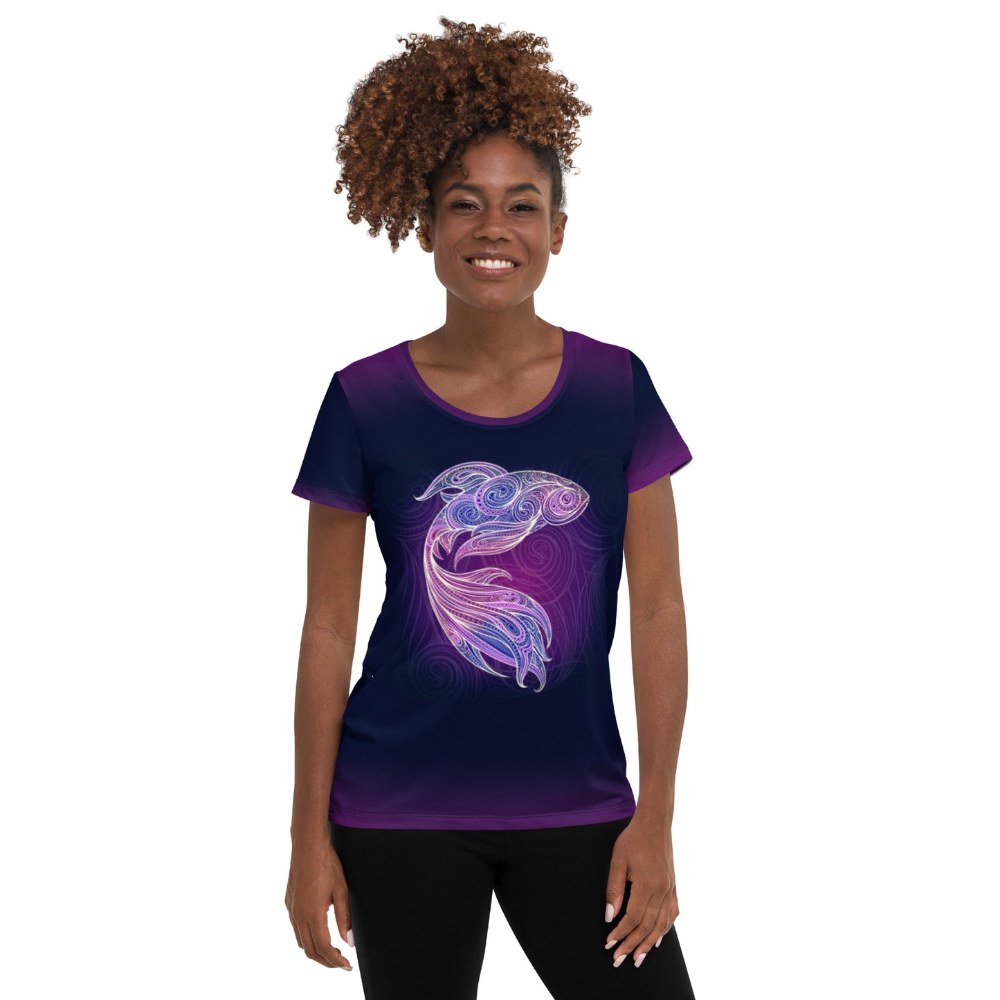 Purple Koi Women's Athletic T-shirt