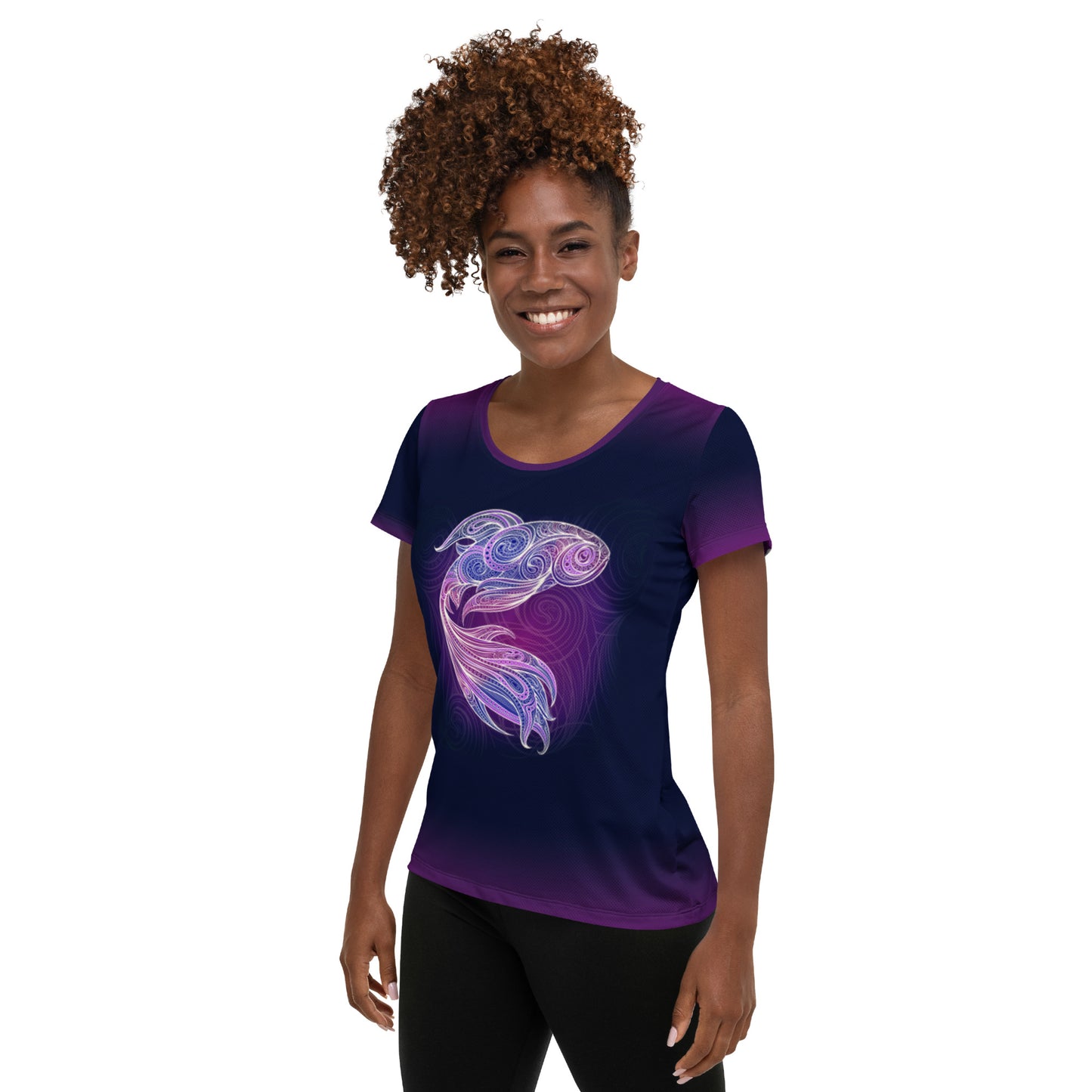 Purple Koi Women's Athletic T-shirt