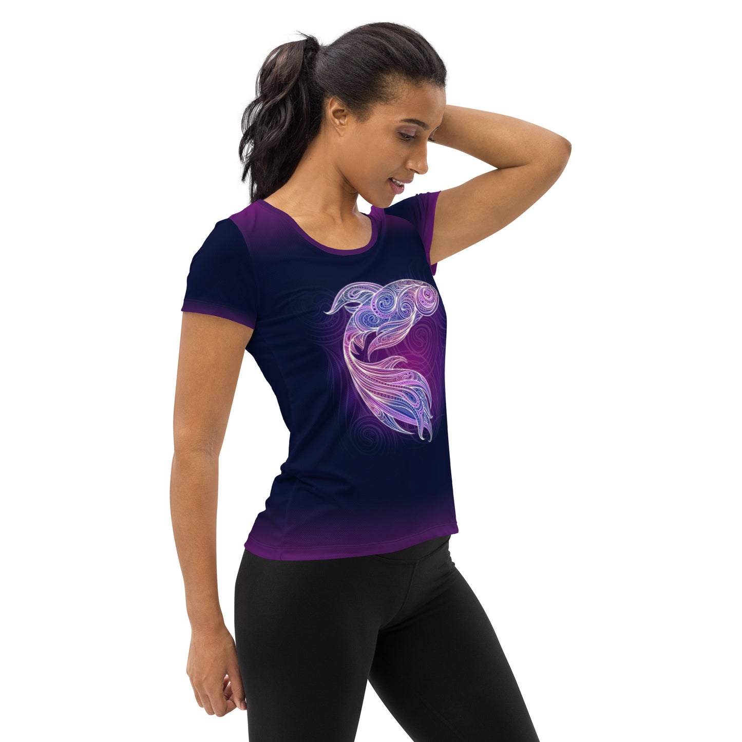 Purple Koi Women's Athletic T-shirt