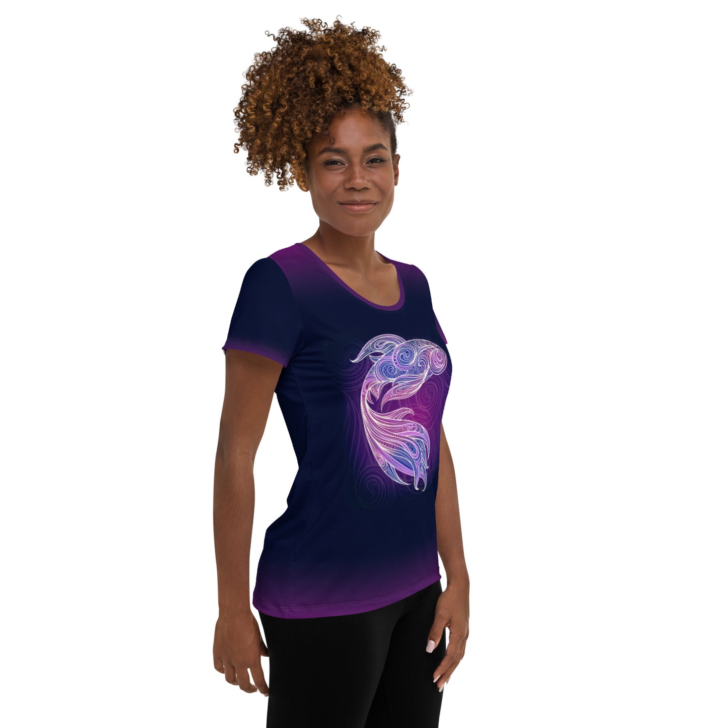 Purple Koi Women's Athletic T-shirt