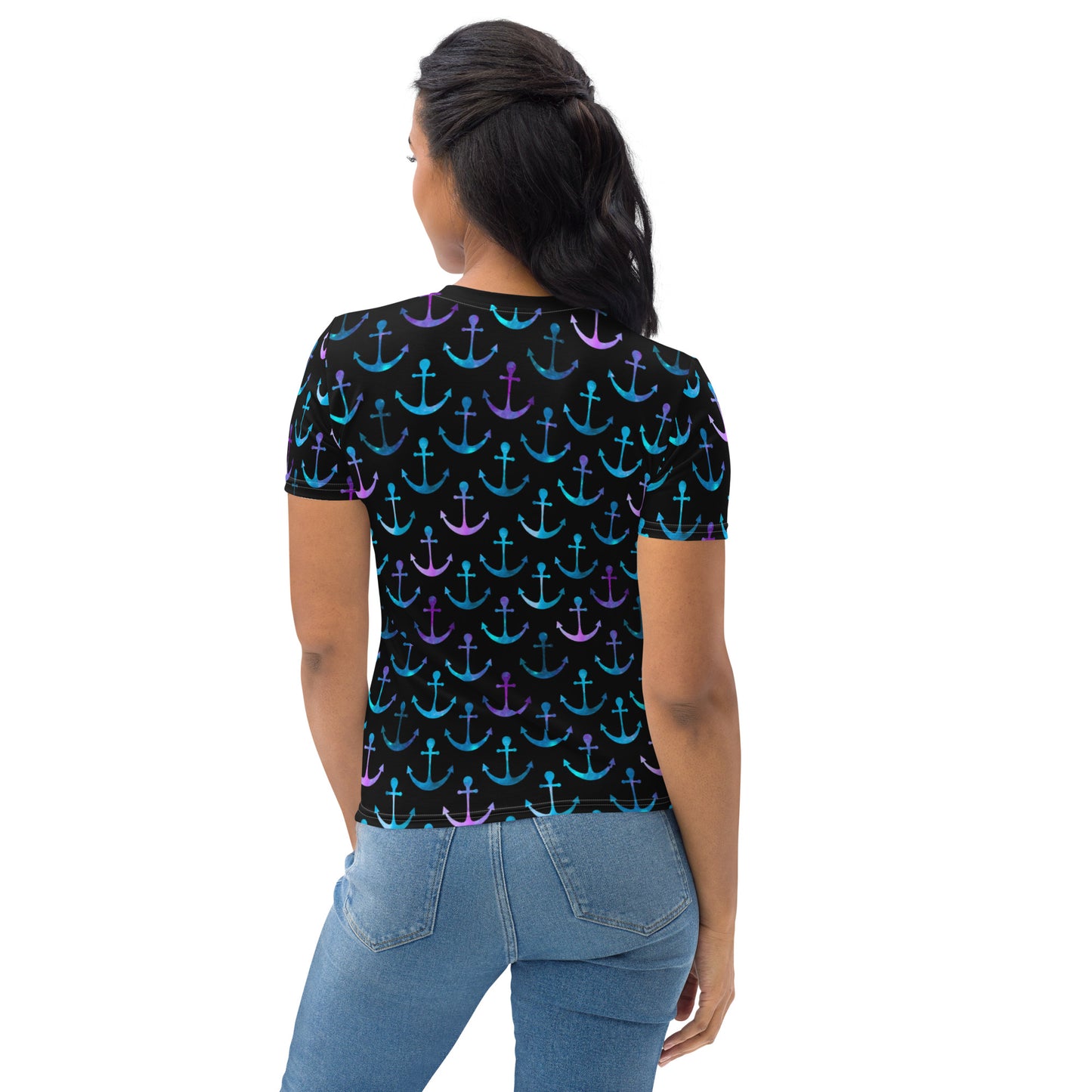 Black Rainbow Anchors Women's T-shirt