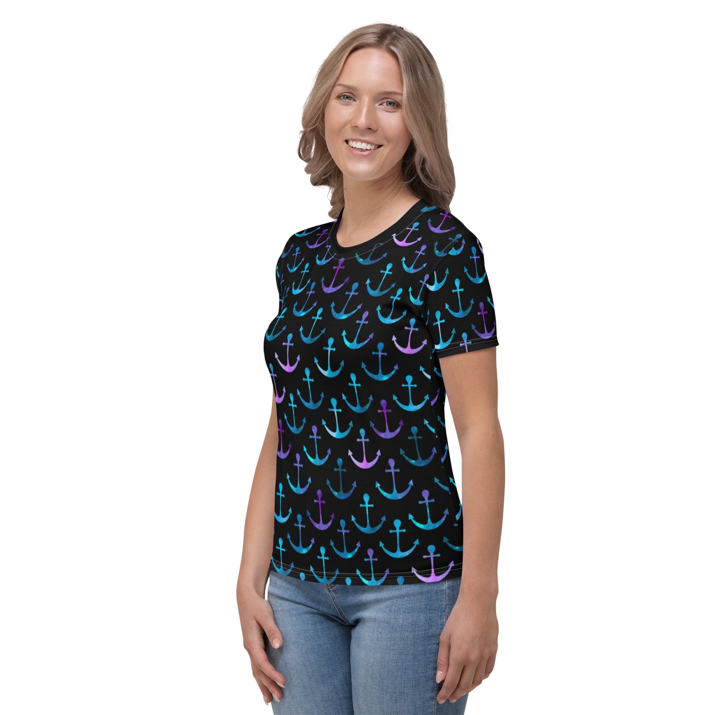 Black Rainbow Anchors Women's T-shirt