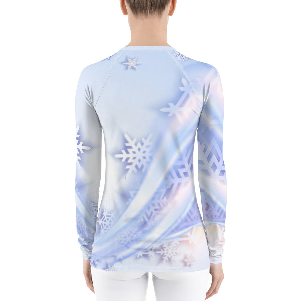 Snowflakes Women's Rash Guard