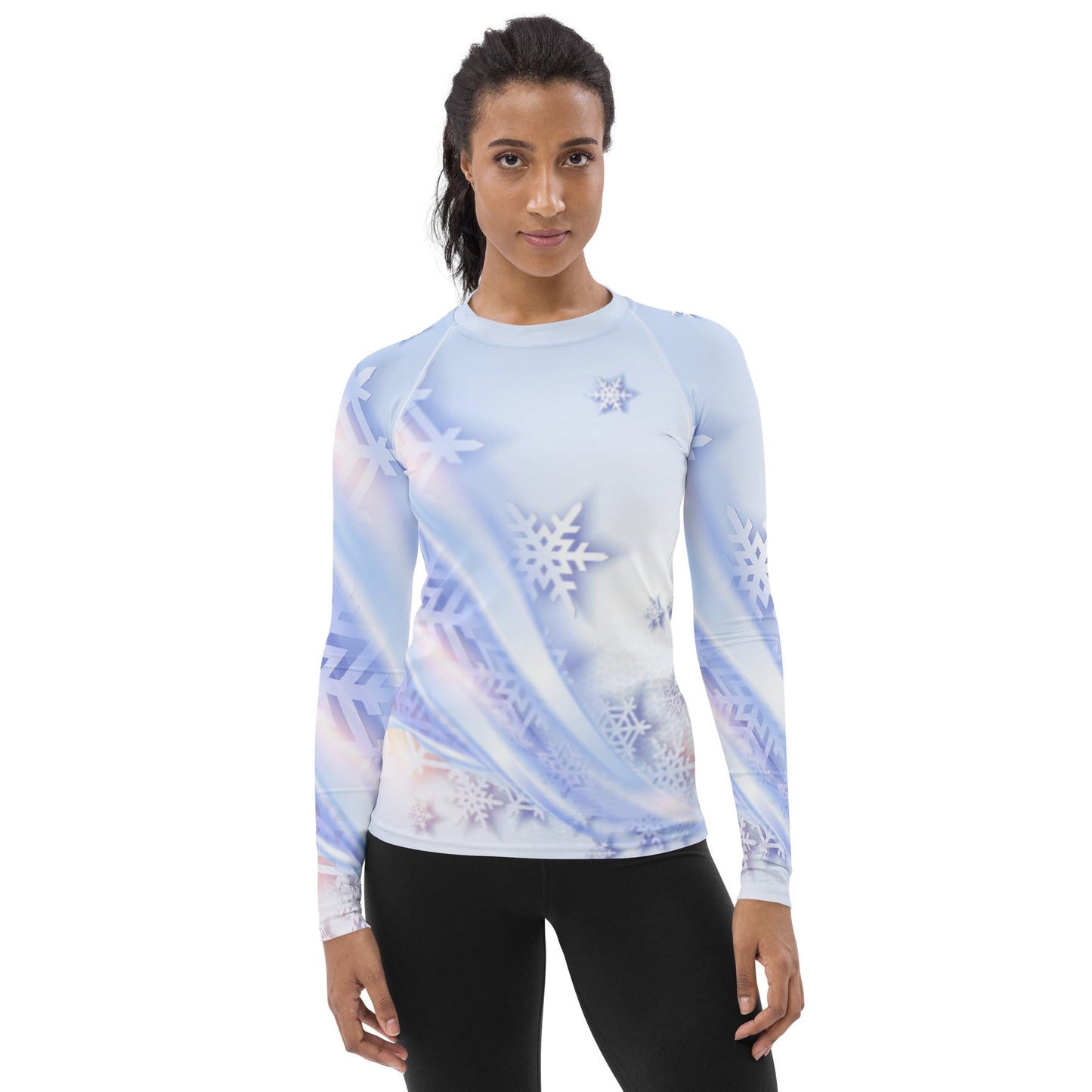 Snowflakes Women's Rash Guard - in stock