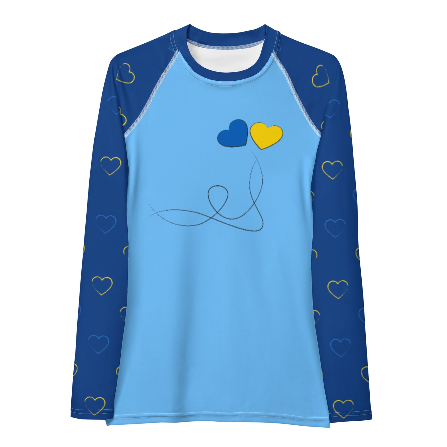 Ukraine Hearts Women's Rash Guard