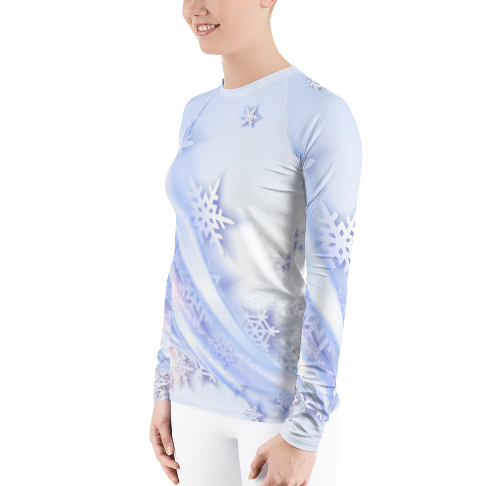 Snowflakes Women's Rash Guard