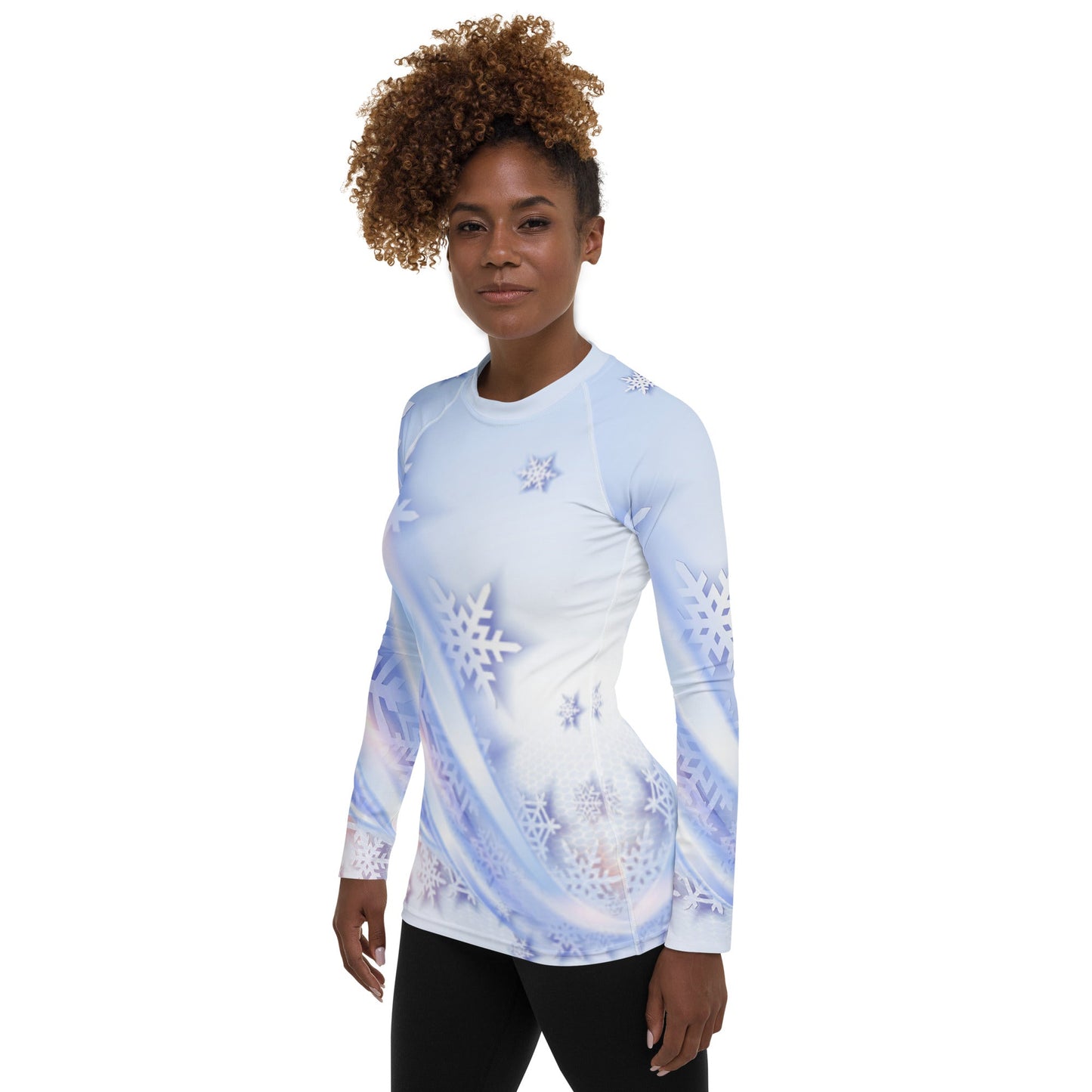 Snowflakes Women's Rash Guard - in stock