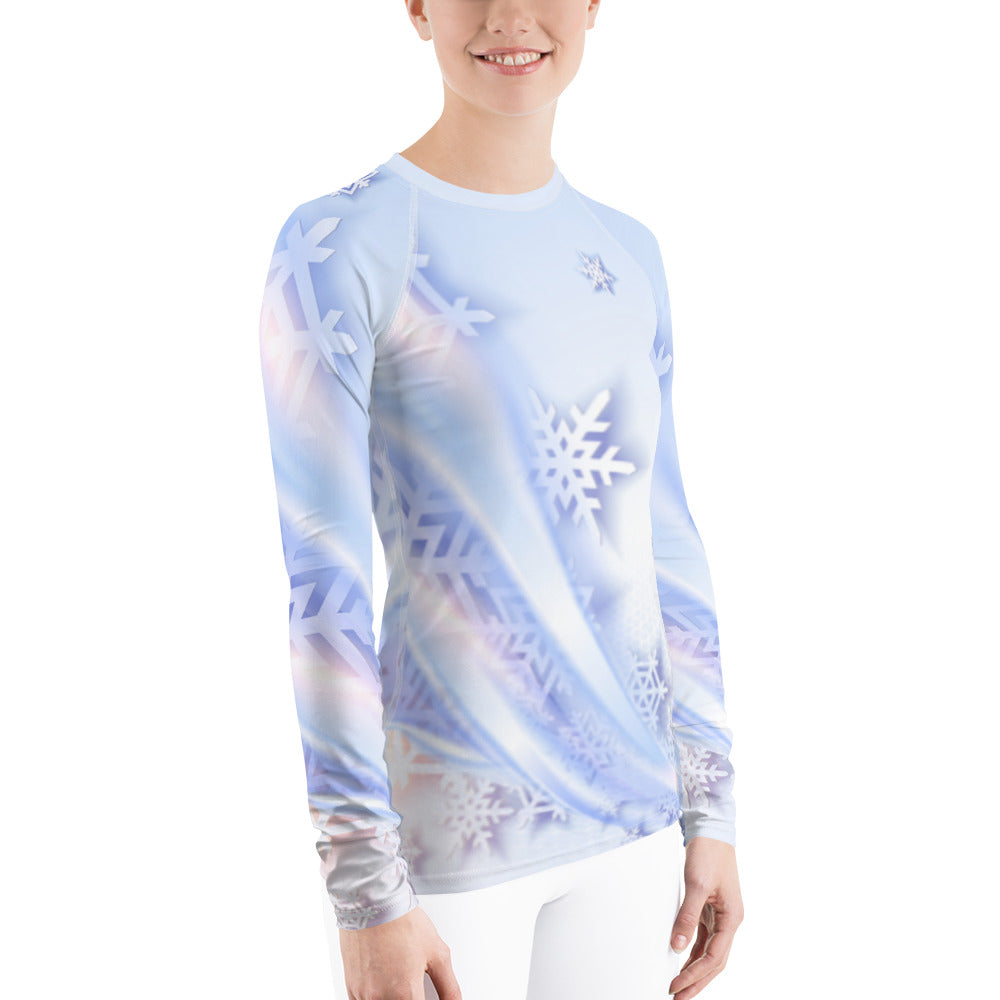 Snowflakes Women's Rash Guard - in stock