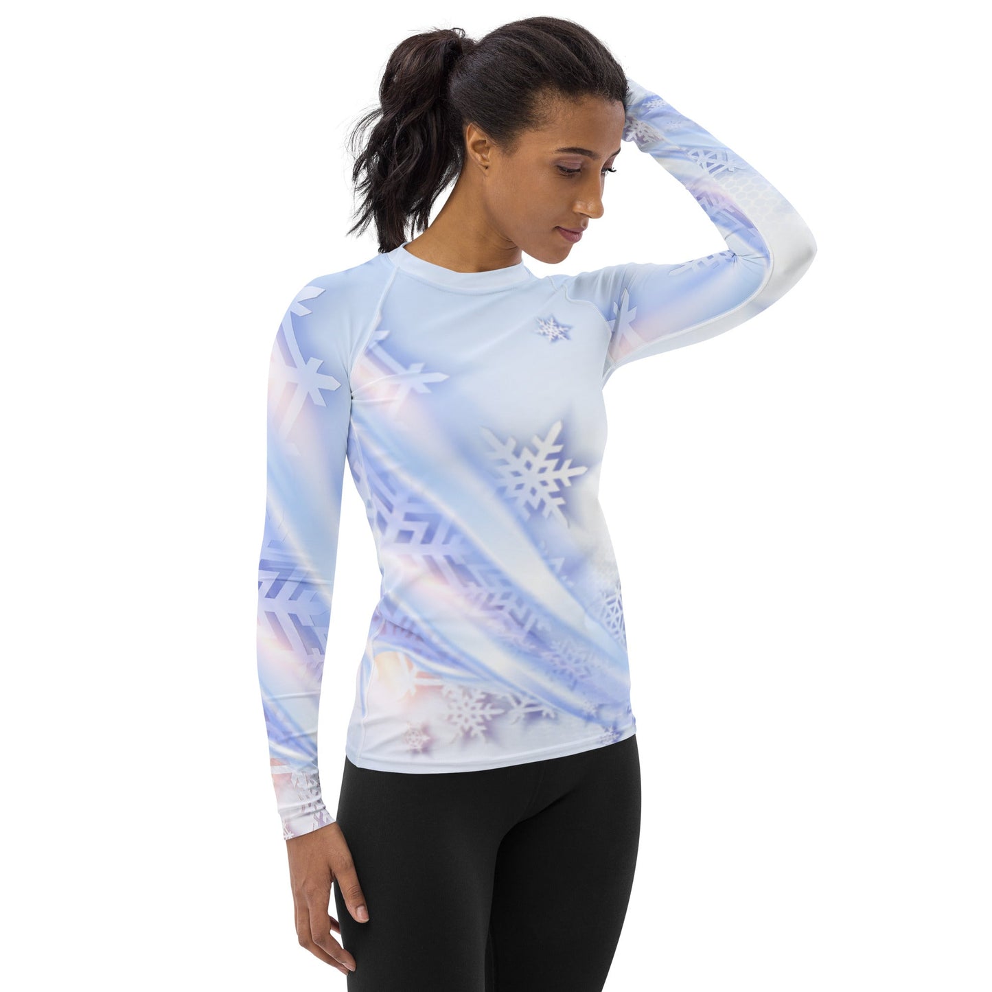 Snowflakes Women's Rash Guard - in stock