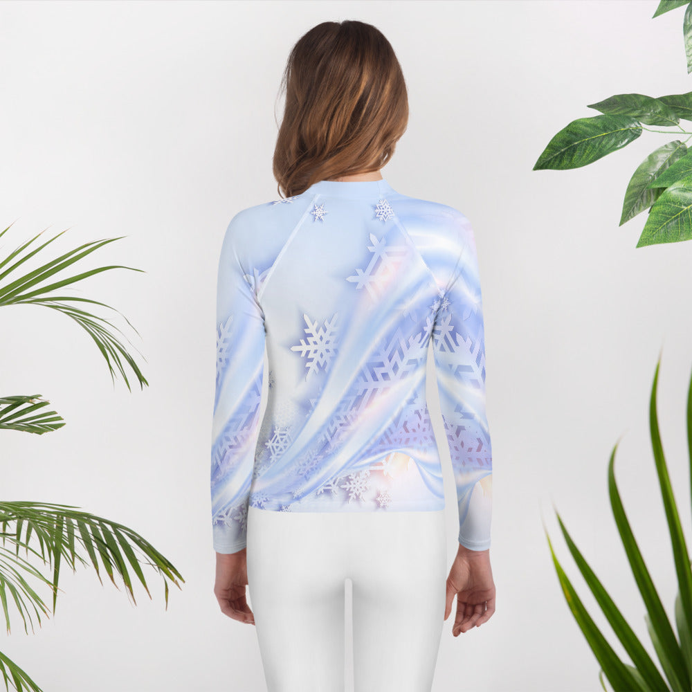 Snowflakes Youth Rash Guard