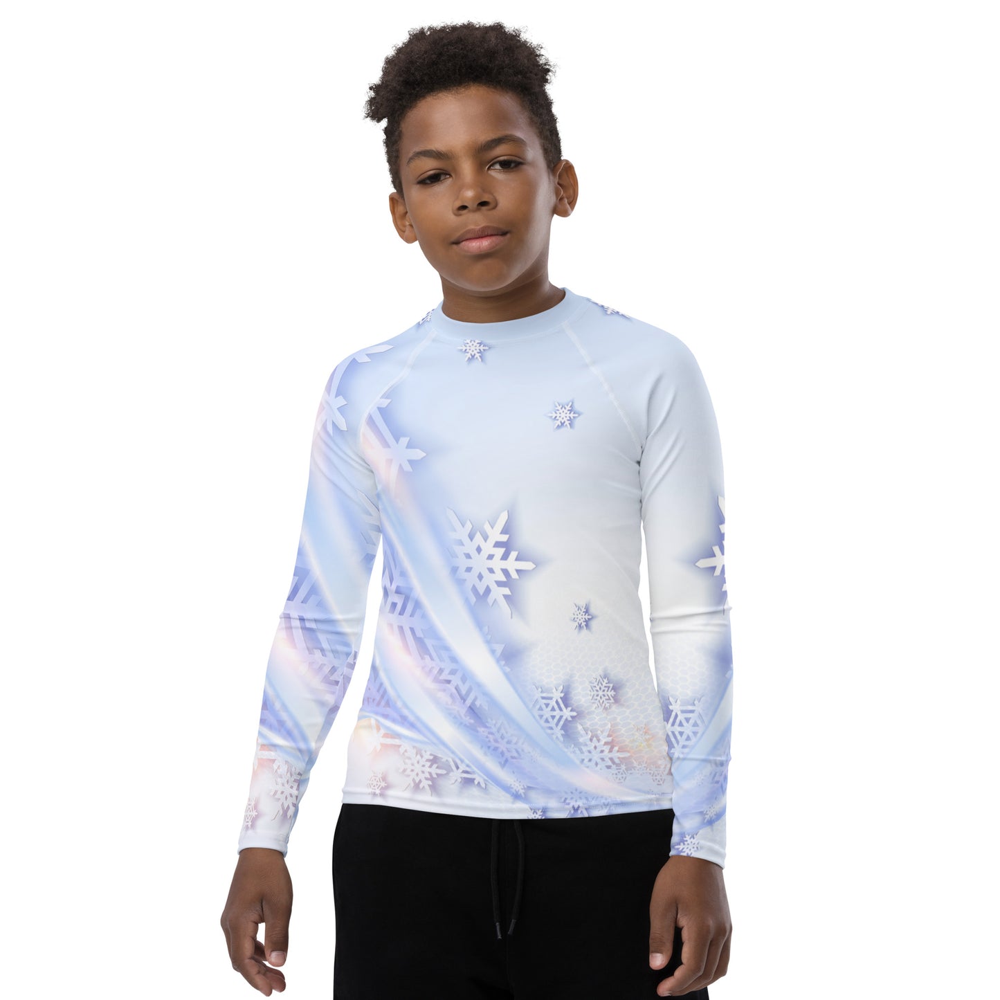 Snowflakes Youth Rash Guard