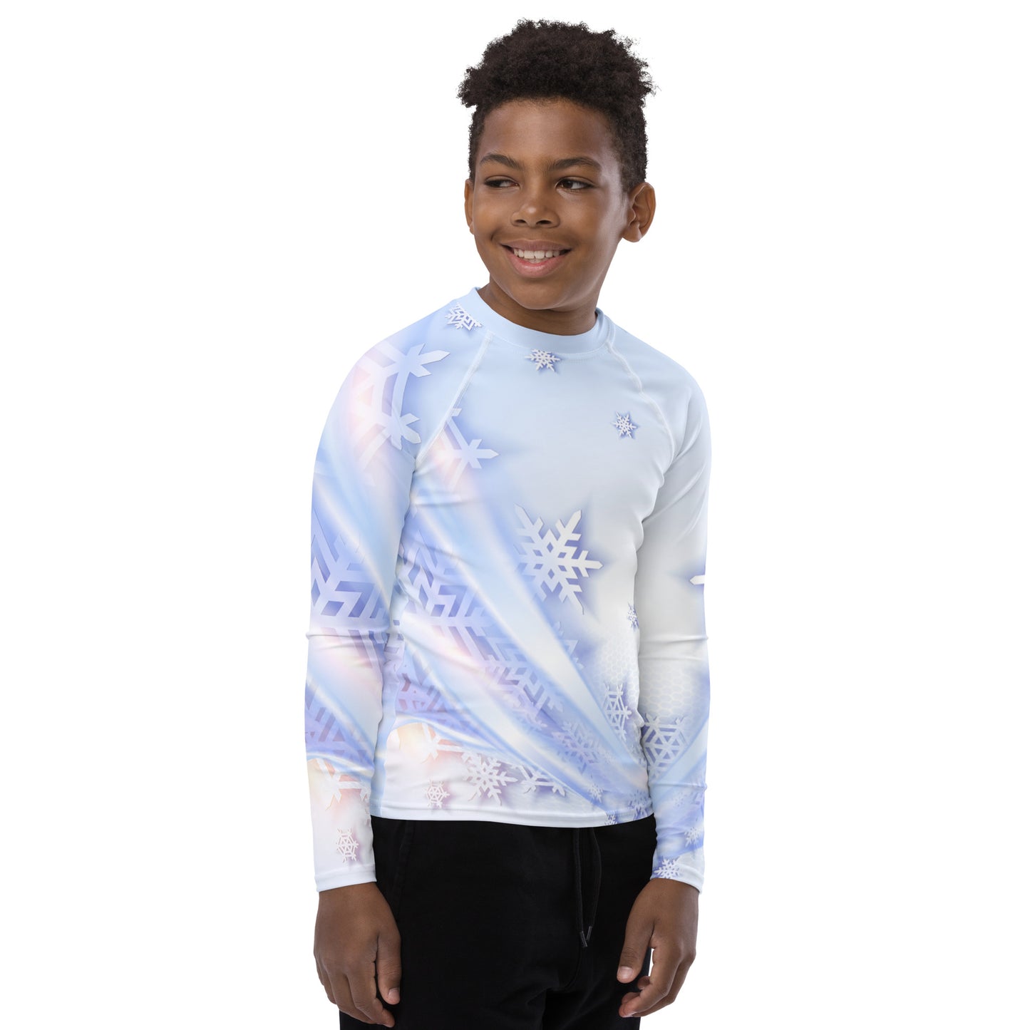 Snowflakes Youth Rash Guard
