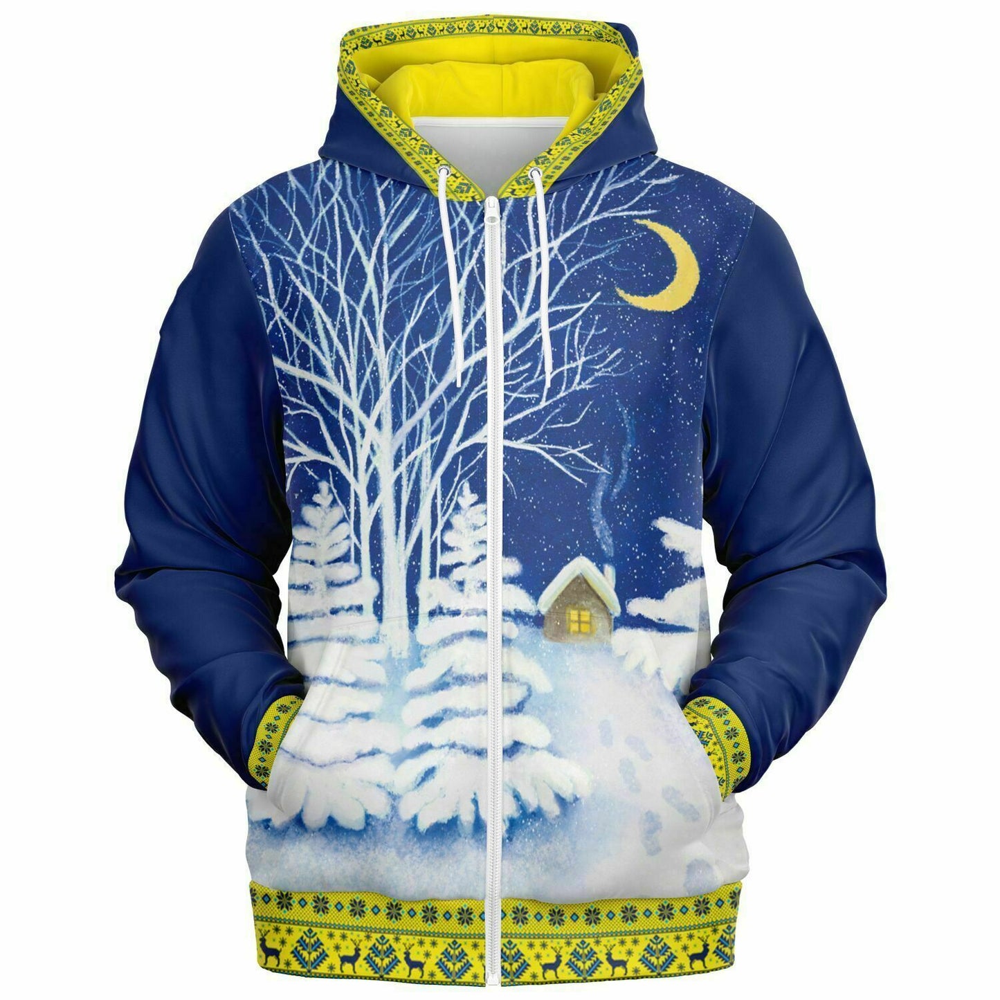 Winter Nights in Ukraine Zip Hoodie Unisex