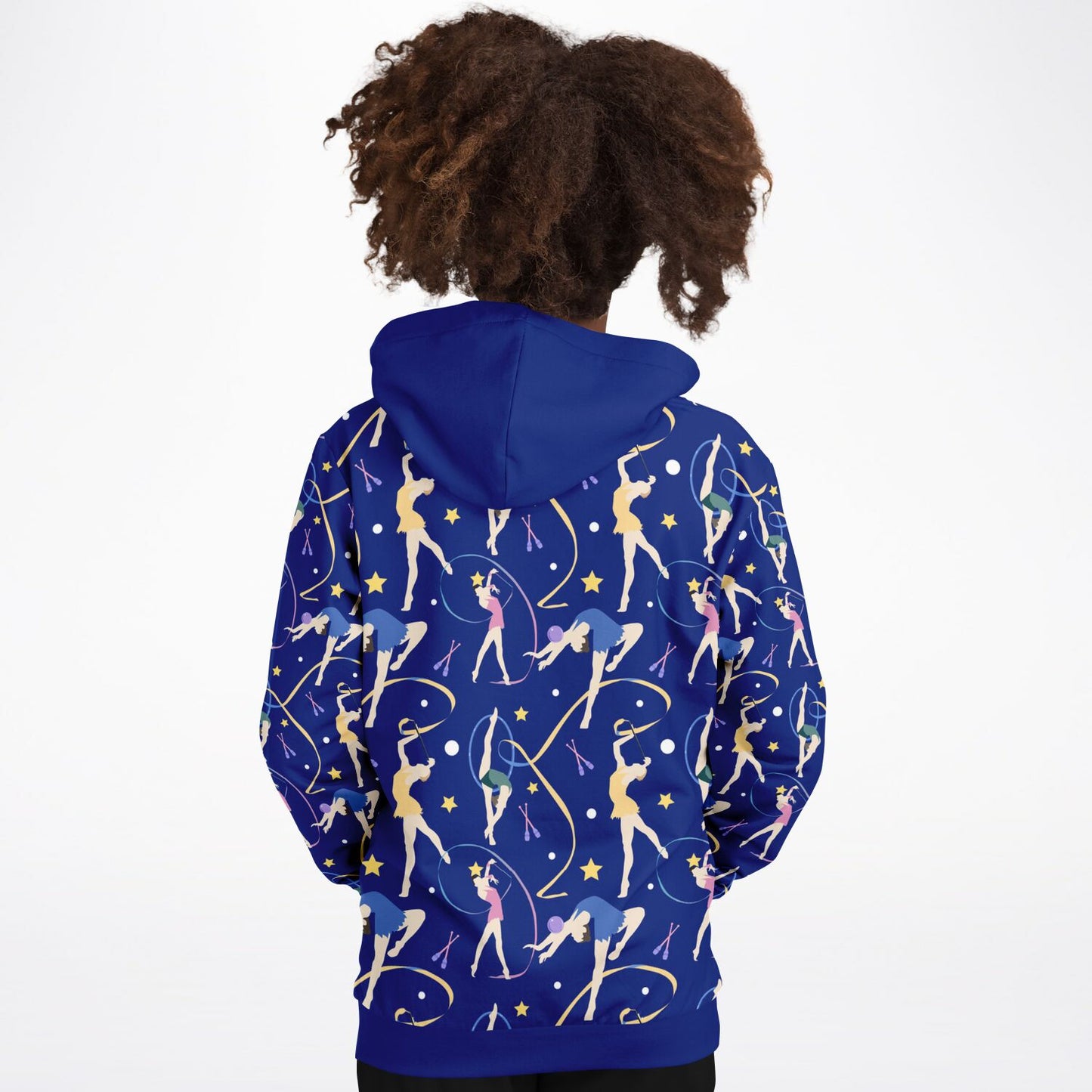 Blue Gymnastics Girl Kids Hoodie