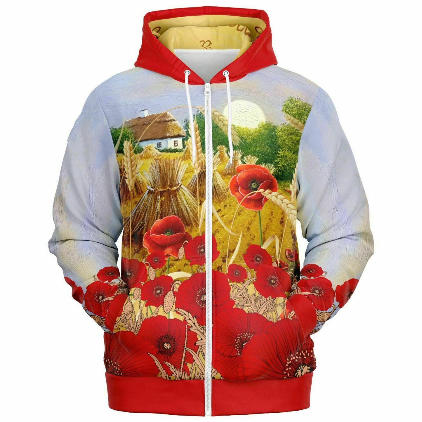 Ukraine Summer Village Zip Hoodie Unisex