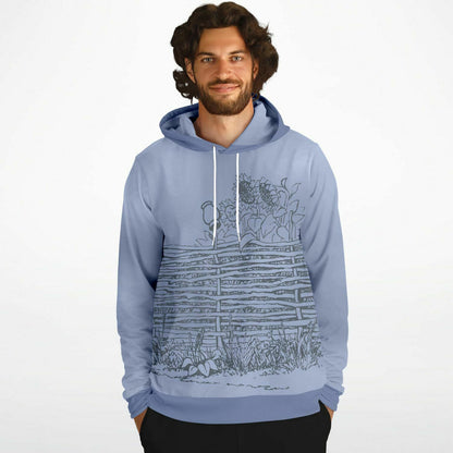 Village Fence Grey Hoodie Unisex