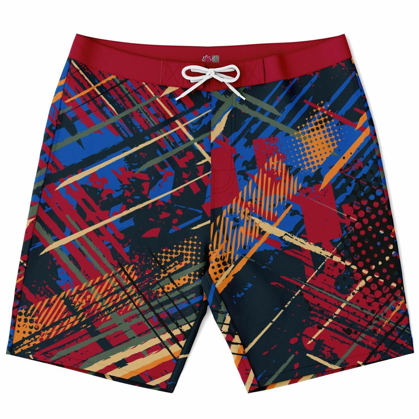 Abstract Red 2 Men's Board Shorts