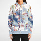 Blue Leaves Zip Hoodie Unisex