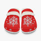 Red Snowflakes Lined  Clogs (Big Kids to Adult Sizes)