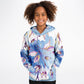 Blue Leaves Bright Kids Hoodie