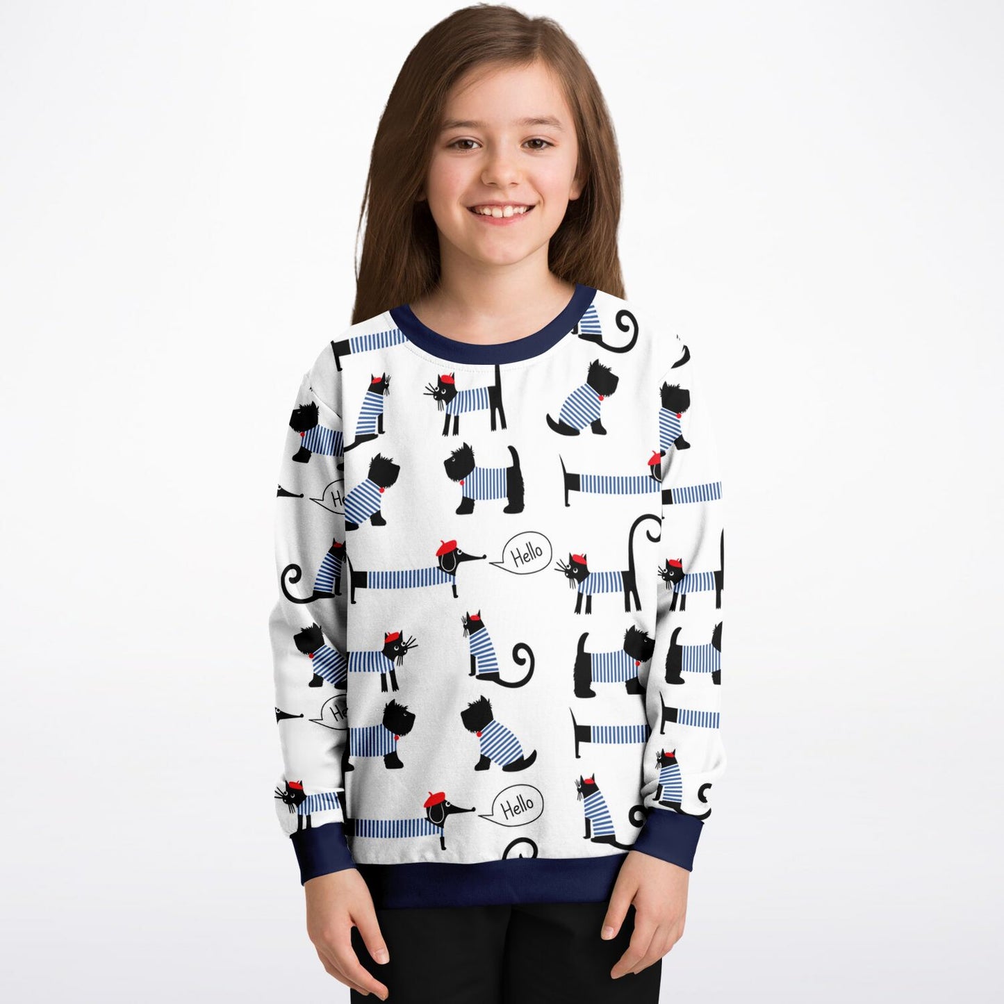 Marine Dogs&Cats Kids Sweatshirt