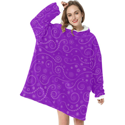 Holiday Swirl Blanket Hoodie for Women