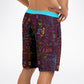 Math Mulberry Red Men's Board Shorts