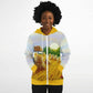 Ukraine Summer Village Zip Hoodie