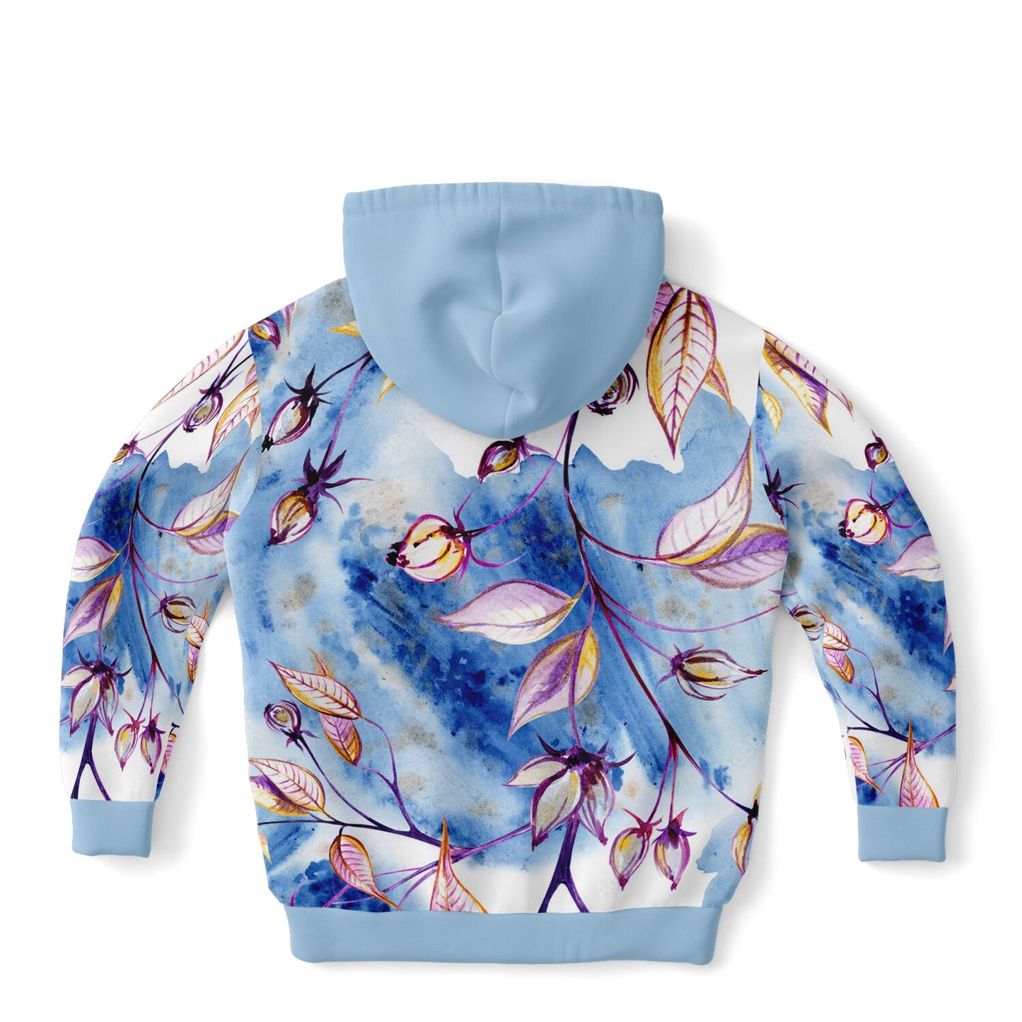 Blue Leaves Bright Kids Hoodie