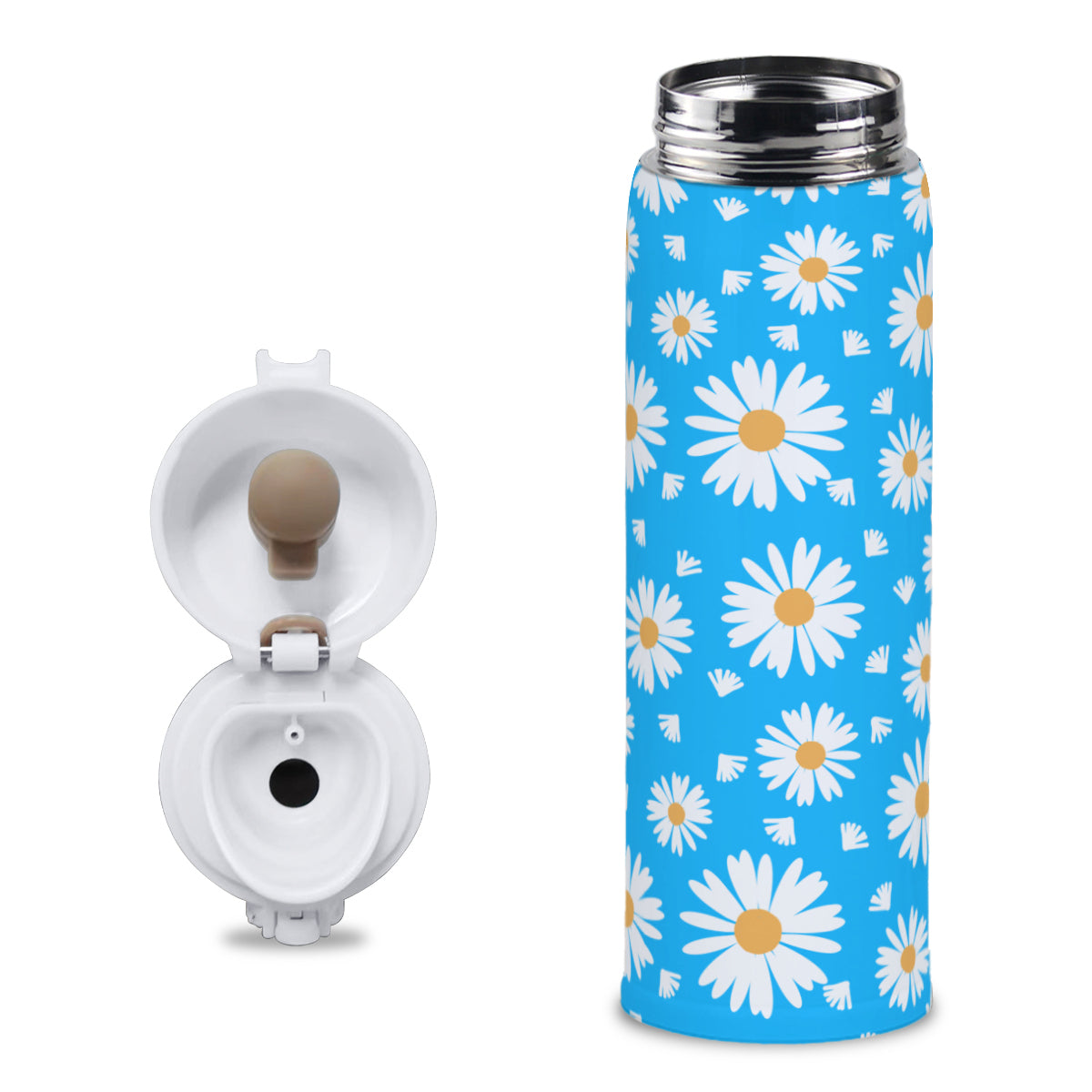 Daisies Outdoor Tumbler (354ml/12oz) | Stainless Steel 304 - light blue
