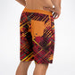 Abstract Orange Men's Board Shorts