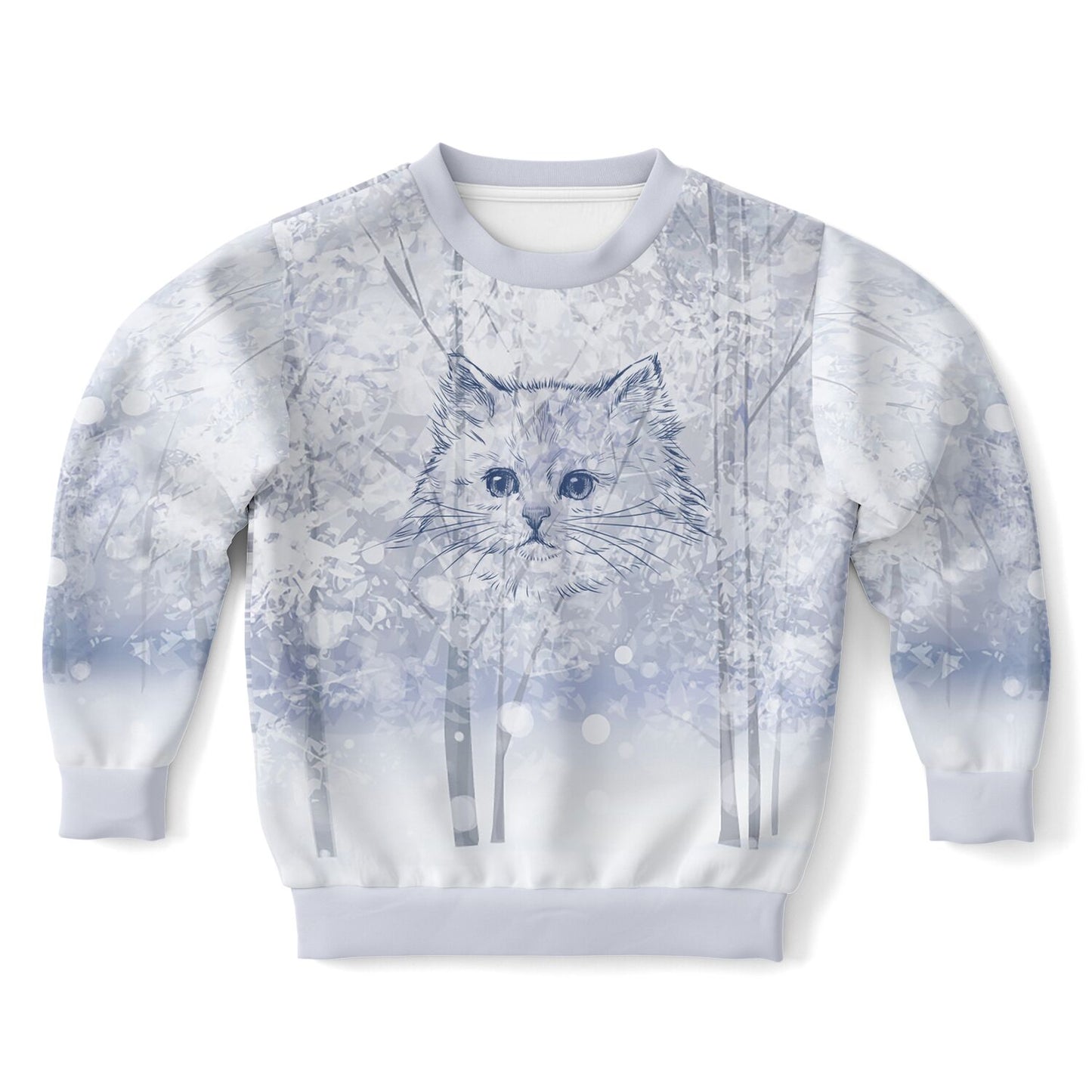 Winter Cat Kids Sweatshirt