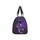 Purple Flower Swirl Waterproof Travel Bag (Large)
