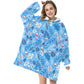 Blue Winter Blanket Hoodie Blanket Hoodie for Women