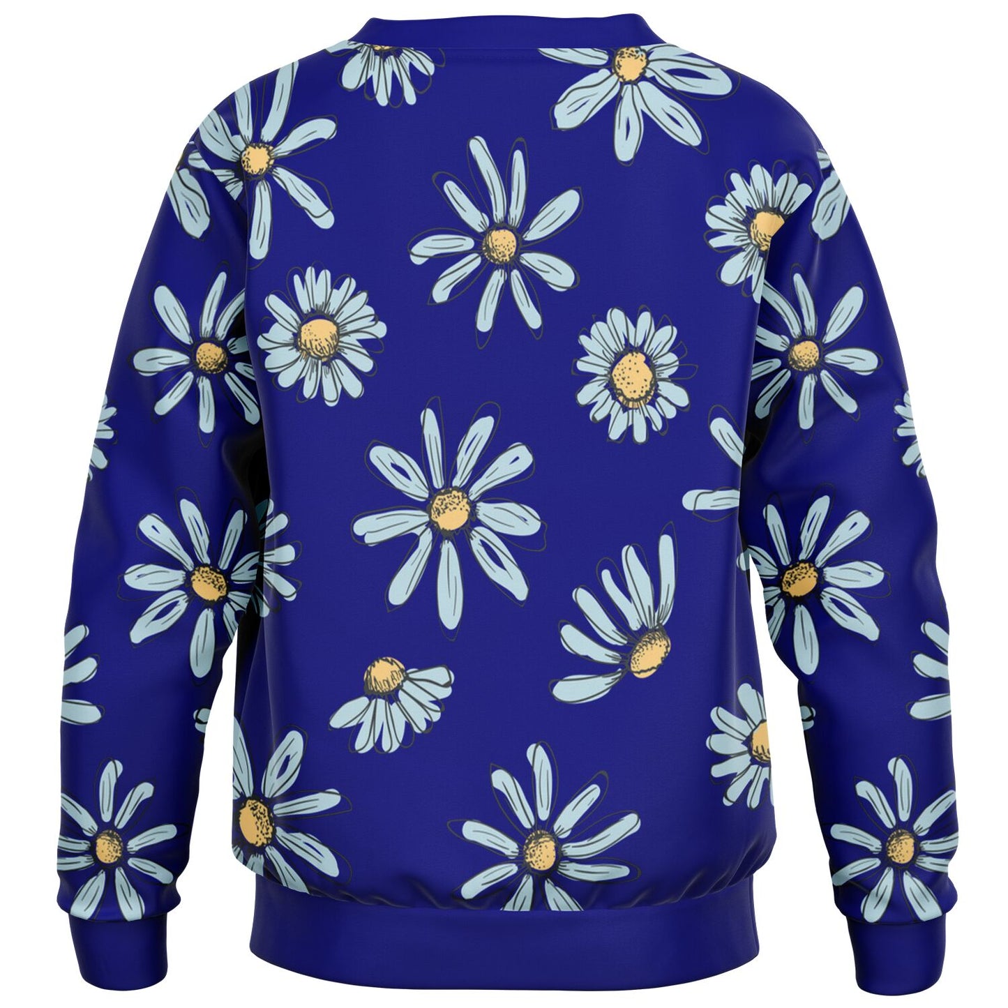 Bright Daisies Dark Blue Kids Sweatshirt