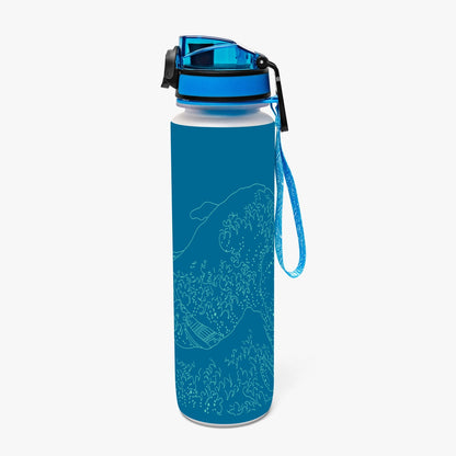 32oz Blue Wave Water Tracker Bottle