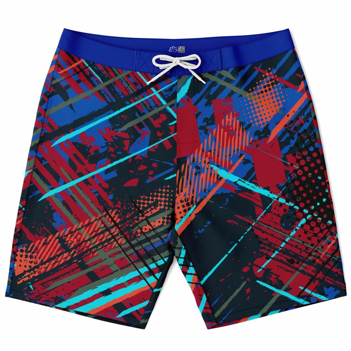Abstract Red-Blue Men's Board Shorts