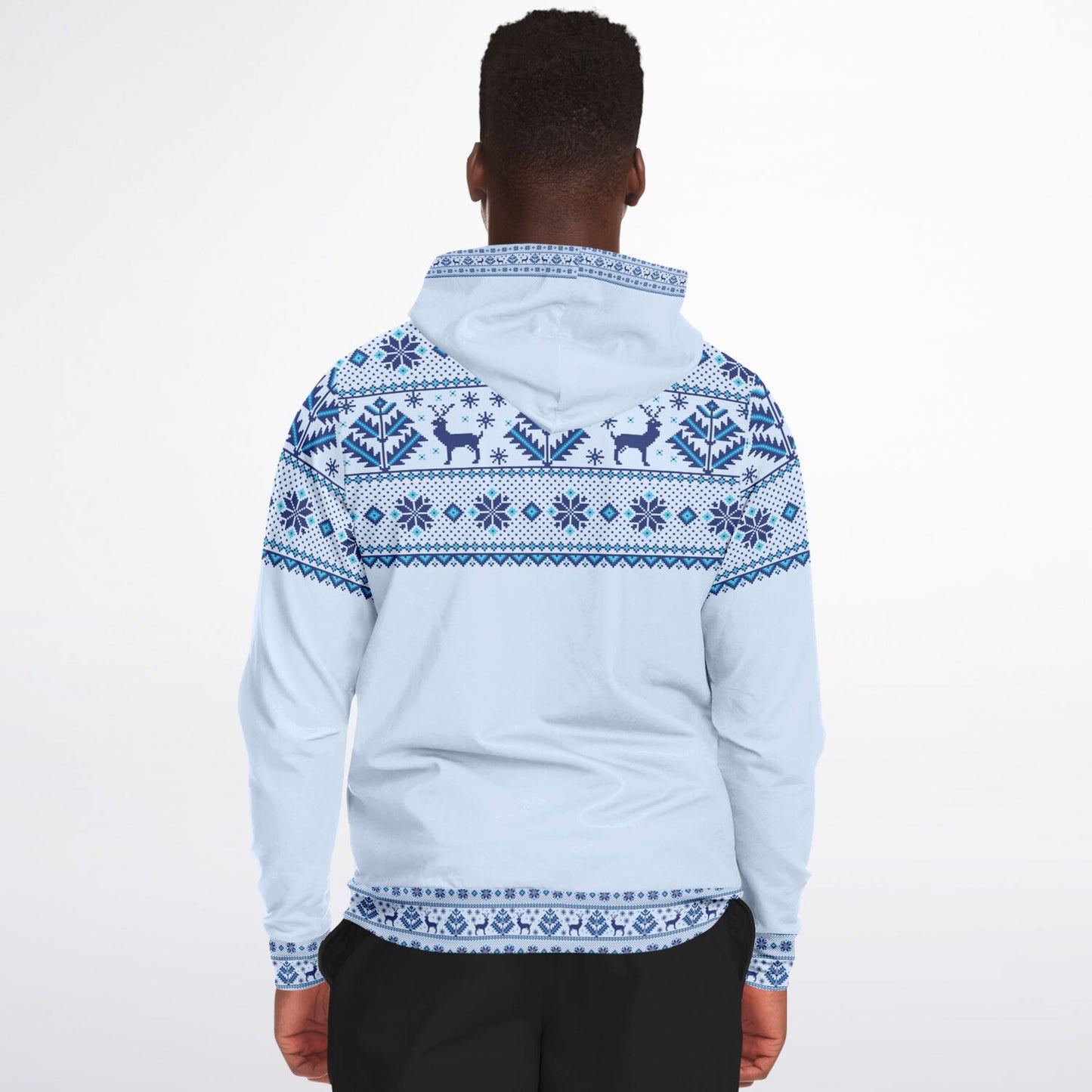 Deer Pattern Zip Hoodie Unisex