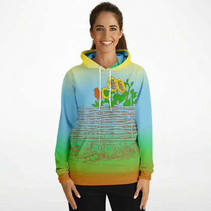 Village Fence Colorful Hoodie Unisex