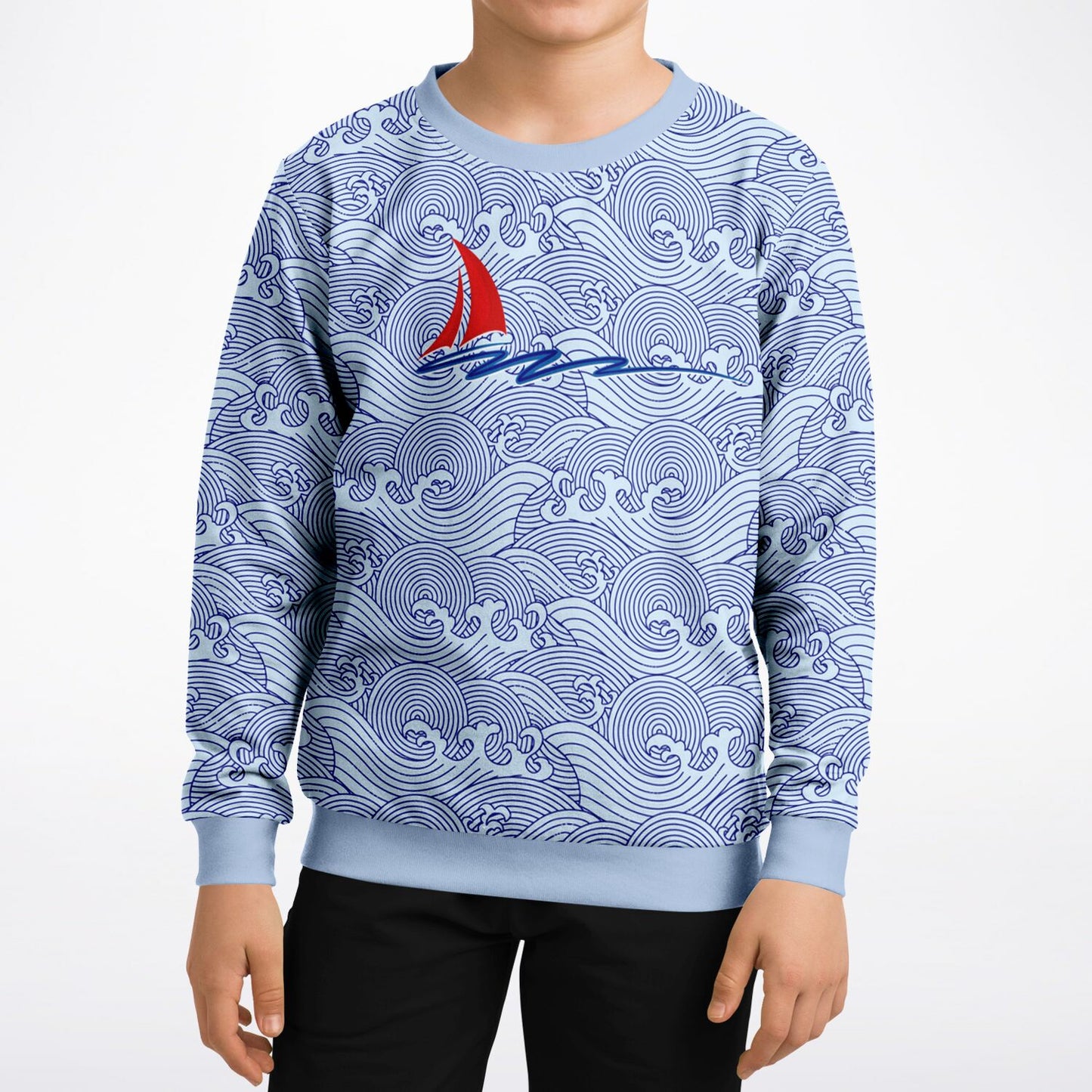 Waves & Ships Kids Sweatshirt (4 variants)