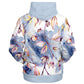 Blue Leaves Zip Hoodie Unisex - custom